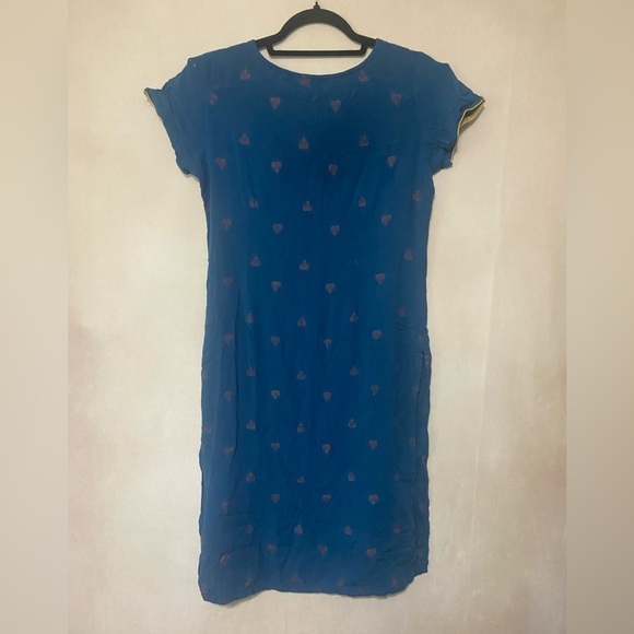 Karigari women's M deep turquoise gold trim kurta EUC - Picture 6 of 7